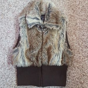Brown Faux Fur Vest
